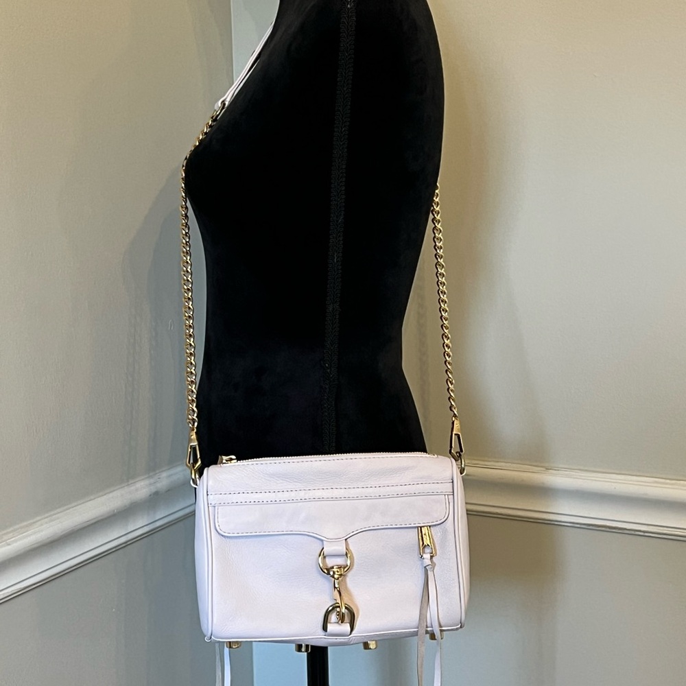 Rebecca Minkoff Elegant White Leather Crossbody Bag